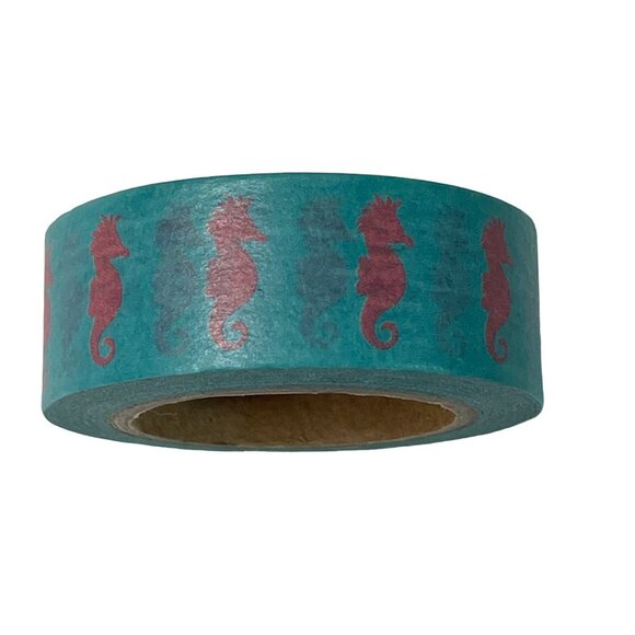 Seahorse Washi Tape Beach Theme Papercraft Planner Supply Party Journal u - Picture 1 of 5